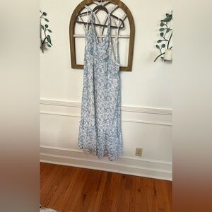 Lulu's Blue Spaghetti Strap Maxi Sundress